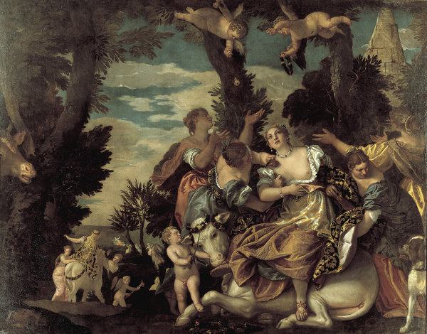 Veronese / Rape of Europa / Ptg./ c.1580 od Veronese, Paolo (eigentl. Paolo Caliari)