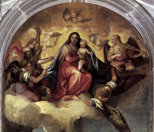 Madonna in der Glorie mit dem Heiligen Sebastian und anderen Heiligen od Veronese, Paolo (eigentl. Paolo Caliari)