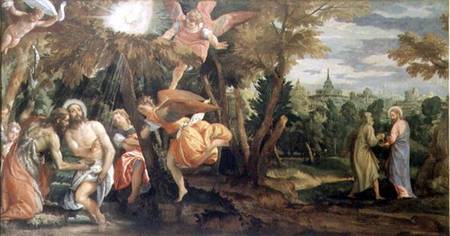Baptism and Temptation of Christ od Veronese, Paolo (eigentl. Paolo Caliari)