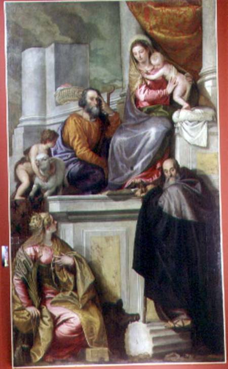 The Holy Family with St. John the Baptist, St. Anthony Abbott and St. Catherine od Veronese, Paolo (eigentl. Paolo Caliari)