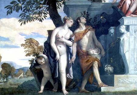Venus and Mercury presenting her son Anteros to Jupiter od Veronese, Paolo (eigentl. Paolo Caliari)
