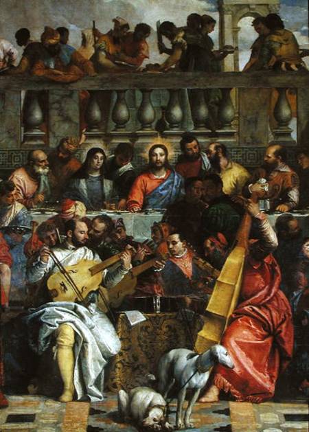The Marriage Feast at Cana, detail of Christ and musicians od Veronese, Paolo (eigentl. Paolo Caliari)