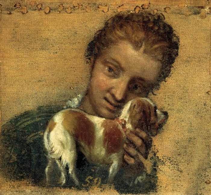 Young Woman with Dog od Veronese, Paolo (eigentl. Paolo Caliari)