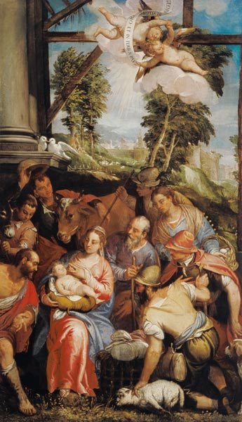 Veronese Family / Adoration of Shepherds od Veronese, Paolo (eigentl. Paolo Caliari)