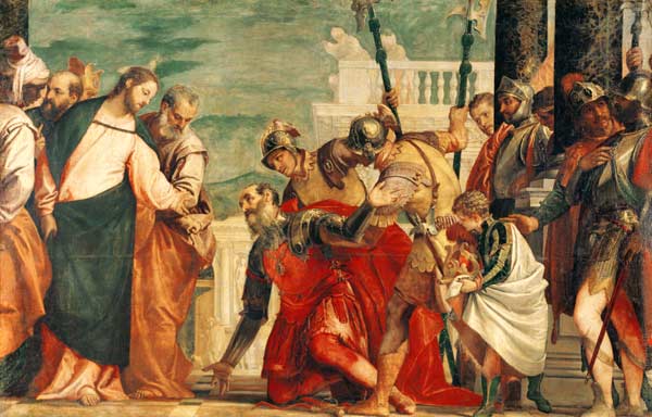 Jesus and the chieftain of capers Aum. od Veronese, Paolo (eigentl. Paolo Caliari)