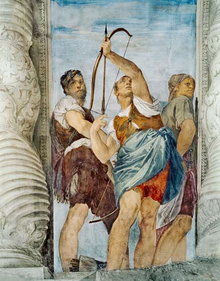 Three Archers, detail from the Martyrdom of St. Sebastian od Veronese, Paolo (eigentl. Paolo Caliari)