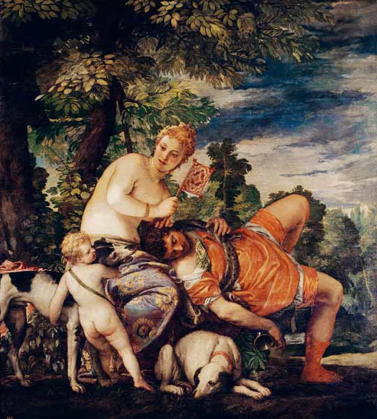 Venus and Adonis od Veronese, Paolo (eigentl. Paolo Caliari)