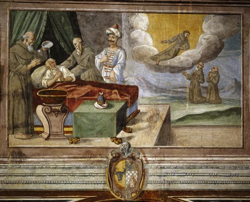 Der Heilige Franziskus weist seine Brueder an, den Sultan zu taufen od Vetralla Latium