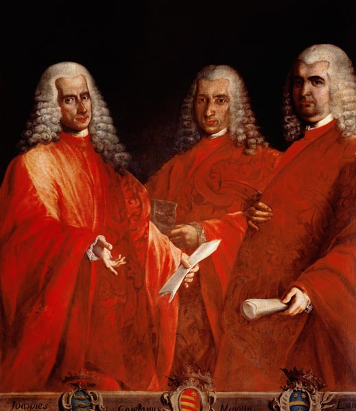 Portrait of Three Lawyers, Giovanni Dolfin, Gaetano Minotto and Lodovico Angarano od Vicenzo Guarana