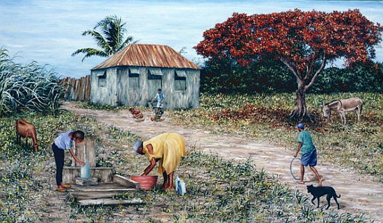 Wash Day (oil on canvas)  od Victor  Collector