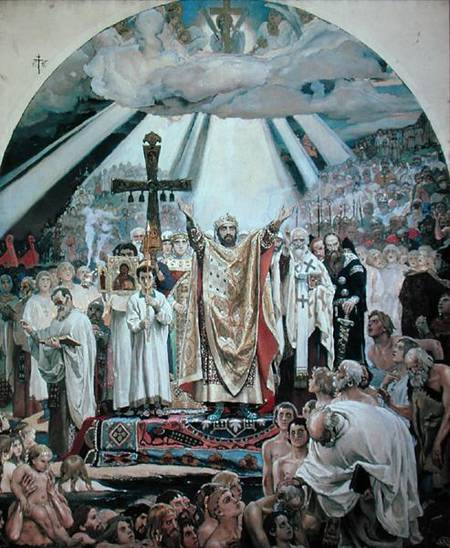 Baptism of Rus od Victor Mikhailovich Vasnetsov