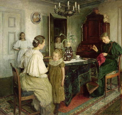 The Family of the Artist, 1895 (oil on canvas) od Viggo Johansen
