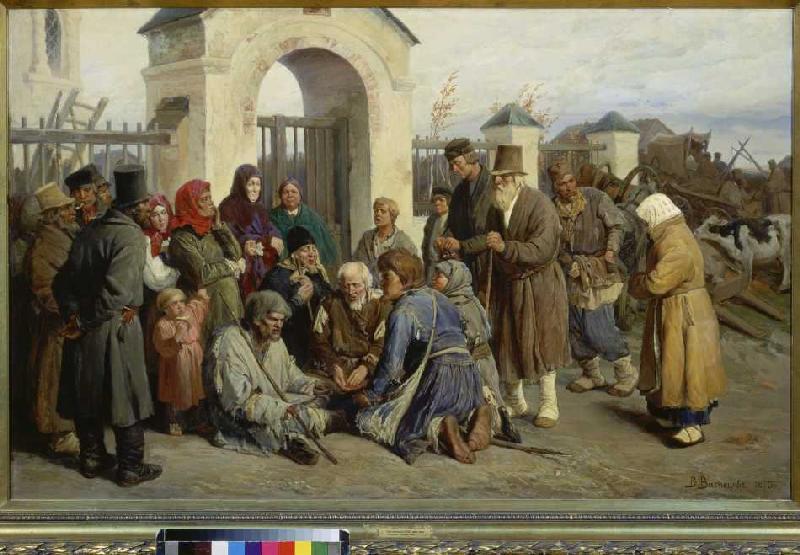 Singing beggar od Viktor Michailowitsch Wasnezow