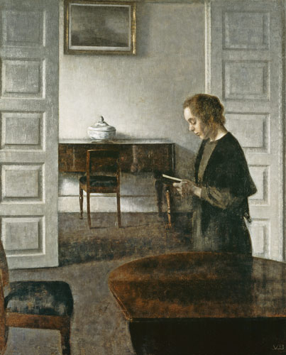 Interior with a Lady Reading od Vilhelm Hammershoi