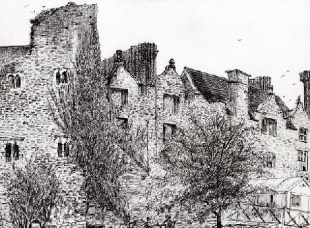 Castle ruin Hay on Wye