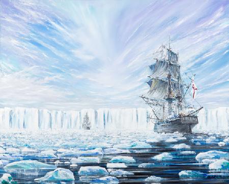 James Clark Ross discovers Antarctic Ice Shelf Jan 1841, (2)