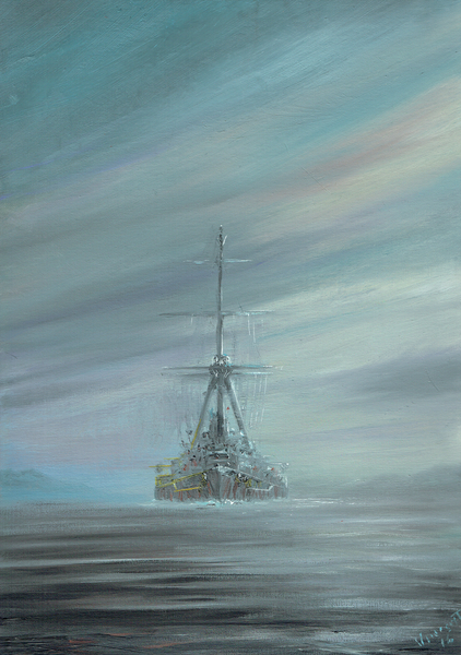 SMS Derfflinger Scapa Flow 1919 od Vincent Alexander Booth