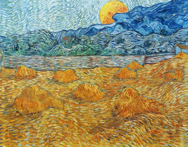 Evening landscape at moonrise od Vincent van Gogh