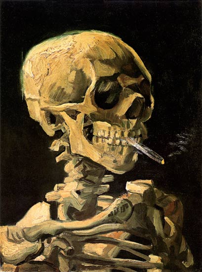 Skull with a burning cigarette od Vincent van Gogh