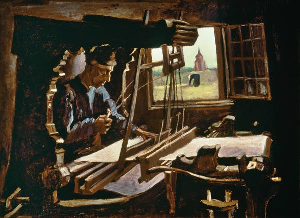 Weaver in front of an open window od Vincent van Gogh