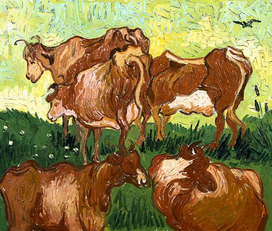 Cows (after Jordaens) od Vincent van Gogh