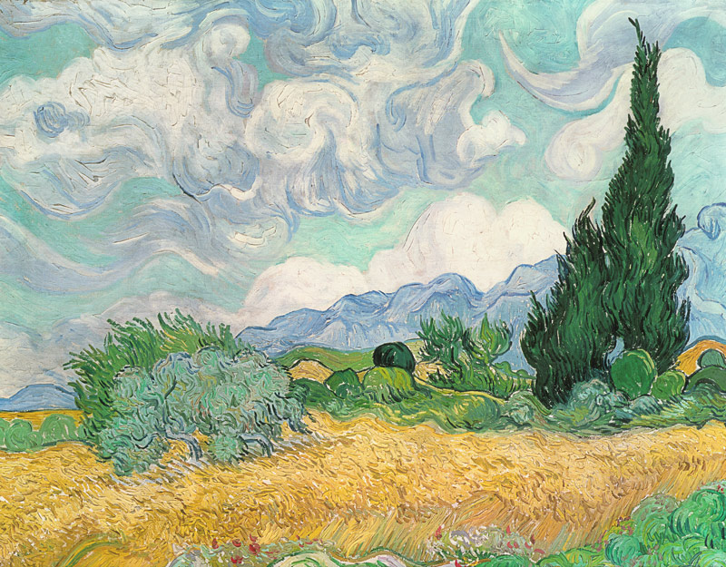 Wheat field with cypresses od Vincent van Gogh