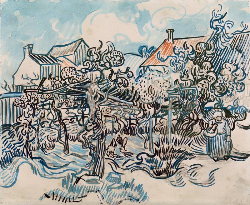 V.v.Gogh, Alter Weingarten mit Bäuerin od Vincent van Gogh