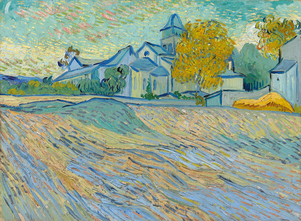 Vue de l'asile et de la Chapelle de Saint-Rémy od Vincent van Gogh