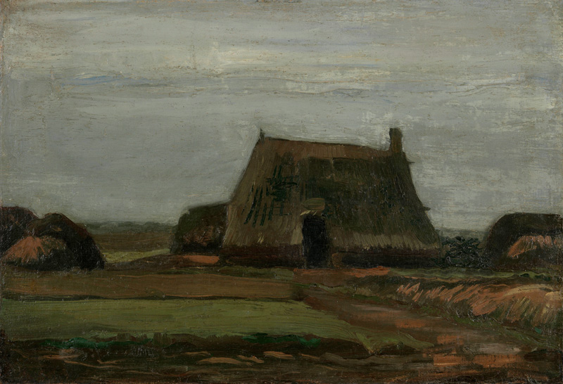 Farm with stacks of peat od Vincent van Gogh