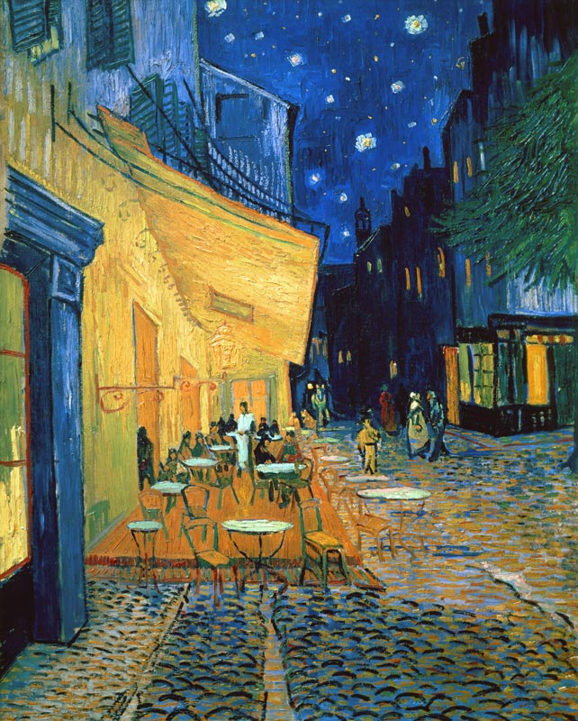 Terasa kavárny v noci od Vincent van Gogh