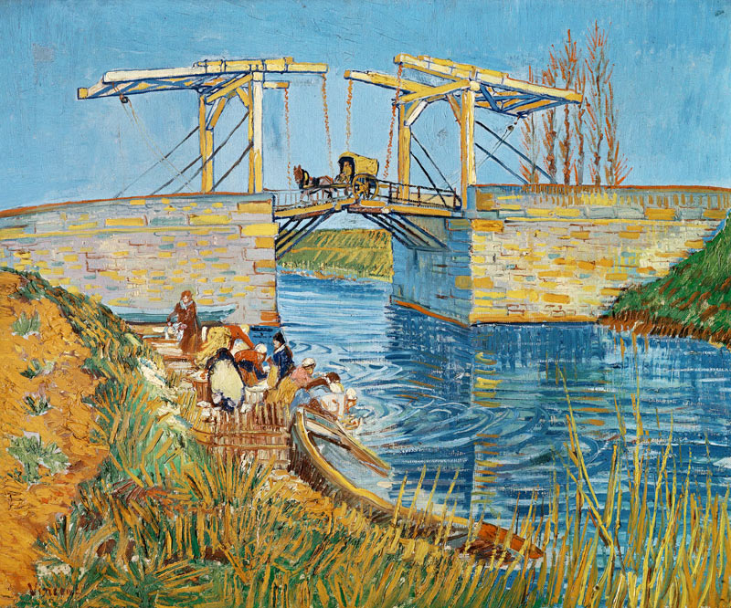 The bridge of Langlois with laundry grooves od Vincent van Gogh