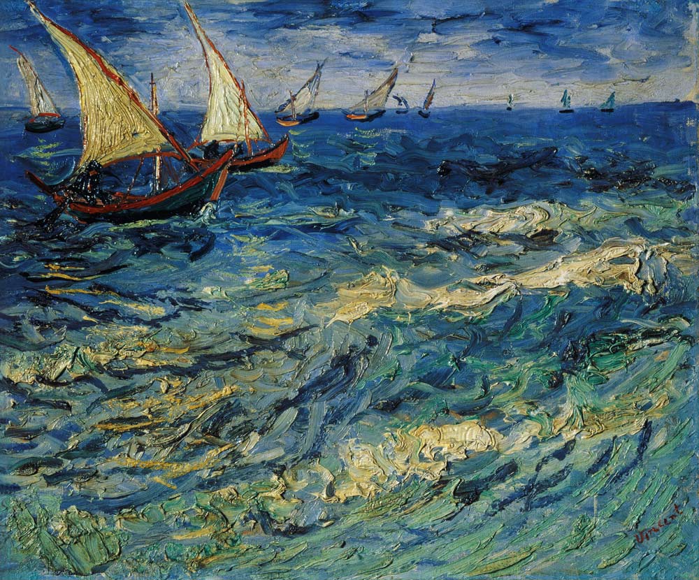 Seascape at Saintes-Maries (View of Mediterranean) od Vincent van Gogh