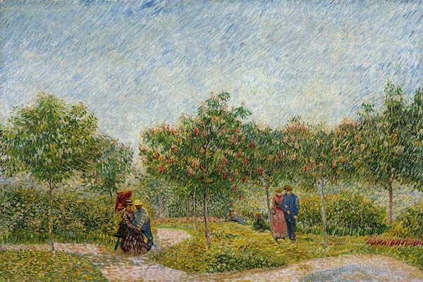 Garden in Montmarte with lovers od Vincent van Gogh