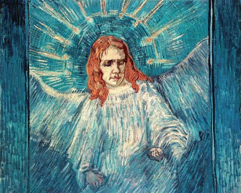 Half figure of an angel od Vincent van Gogh