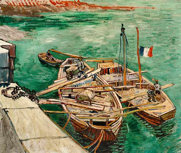 Landing Stage with Boats od Vincent van Gogh
