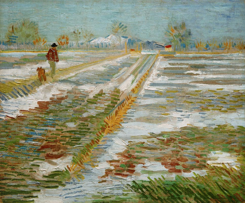 V.van Gogh, Landscape w.Snow /Ptg./1888 od Vincent van Gogh
