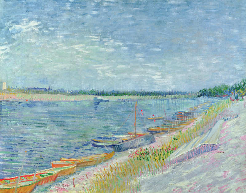 Moored Boats od Vincent van Gogh