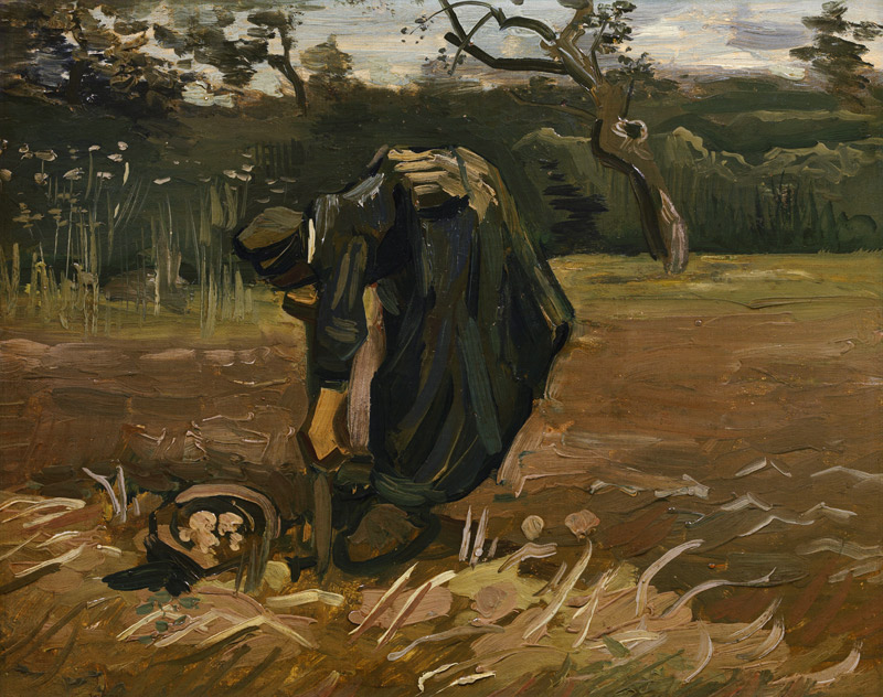 Gogh/Peasant woman digging potatoes/1885 od Vincent van Gogh