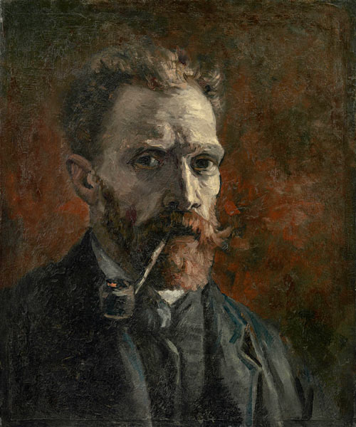 Self-portrait with pipe od Vincent van Gogh