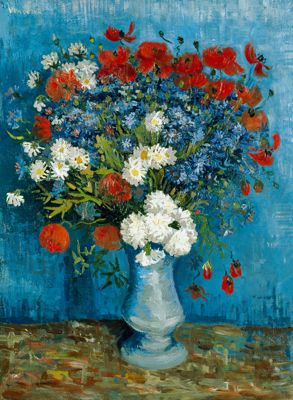 Still Life: Vase with Cornflowers and Poppies od Vincent van Gogh