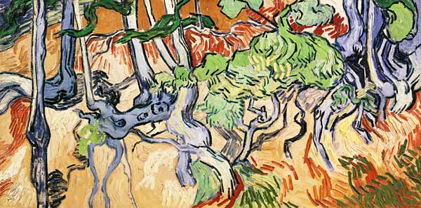 V.v.Gogh / Tree roots and tree trunks od Vincent van Gogh
