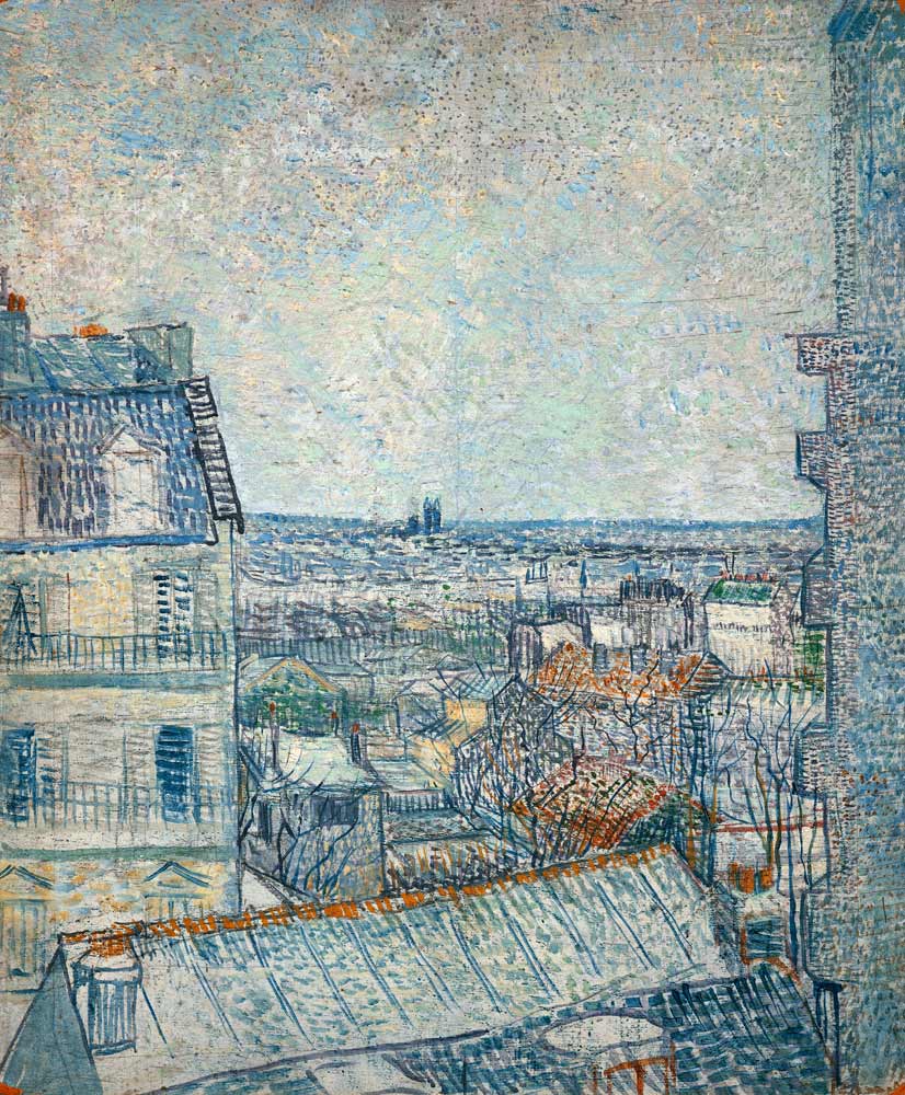 View from Vincent's room in the Rue Lepic od Vincent van Gogh