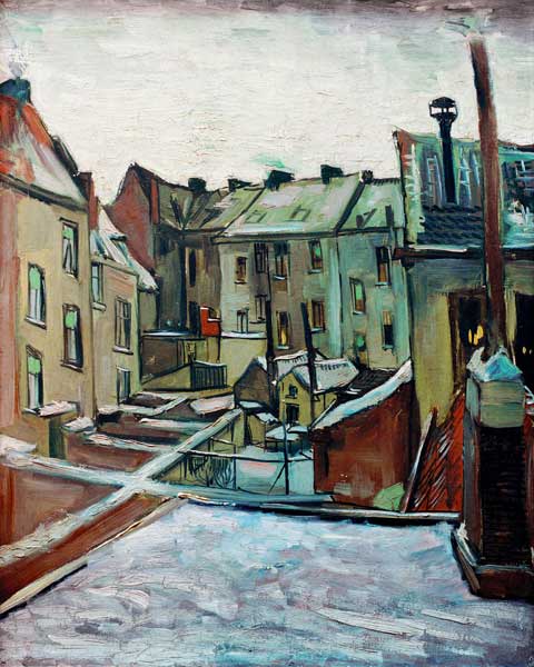 v.Gogh /Backyards in Antwerp/Paint./1885 od Vincent van Gogh