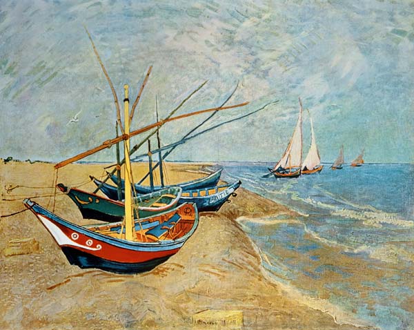 Boats on the shore od Vincent van Gogh