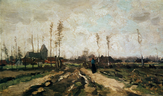 Landscape with a Church and Houses, Nuenen od Vincent van Gogh