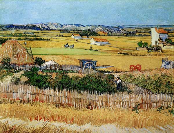 The level "La gray" at Arles with Montmajour in the background od Vincent van Gogh