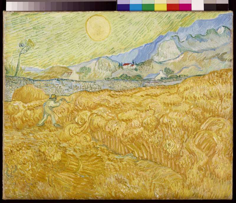 Die Ernte, Kornfeld mit Schnitter (La moisson) od Vincent van Gogh