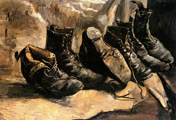 Three pairs of shoes od Vincent van Gogh