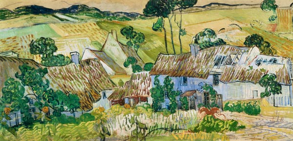 V.van Gogh, Farms near Auvers / Paint. od Vincent van Gogh