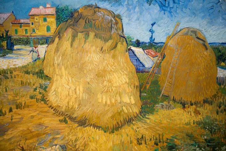 Wheat Stacks in Provence od Vincent van Gogh